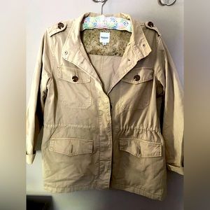 Kenzie utility/safari jacket with adjustable cinch waist size L